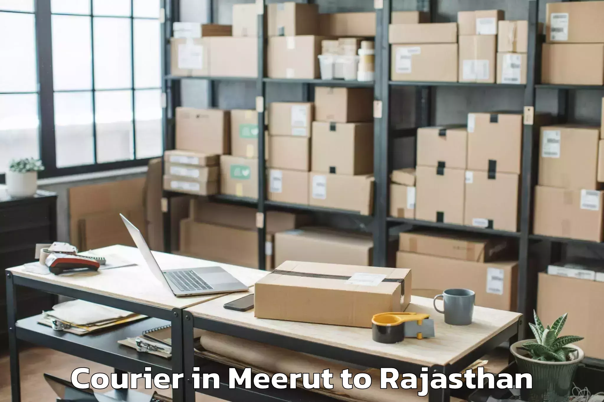 Book Meerut to Pindwara Courier Online